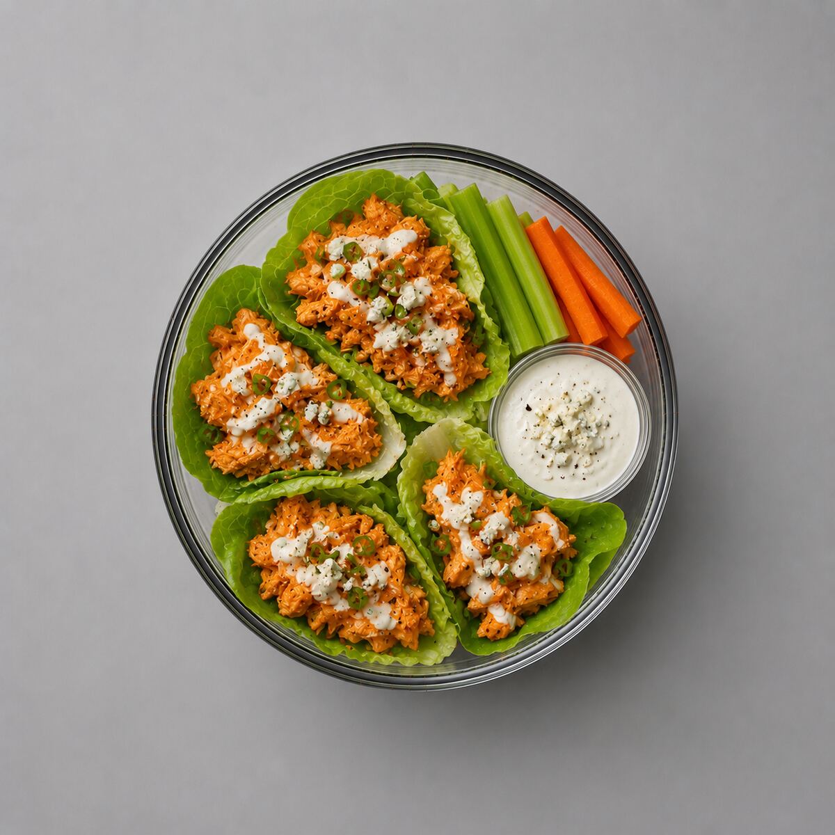 Buffalo Chicken Lettuce Wraps